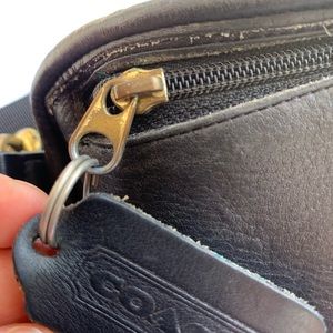 Vintage Black leather coach Fanny pack
